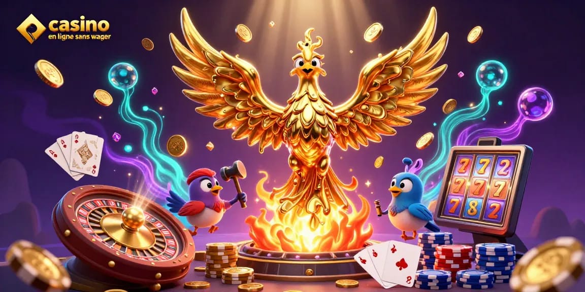 Vivez l'expérience d'un casino en ligne sans wager avec cette illustration 3D captivante.