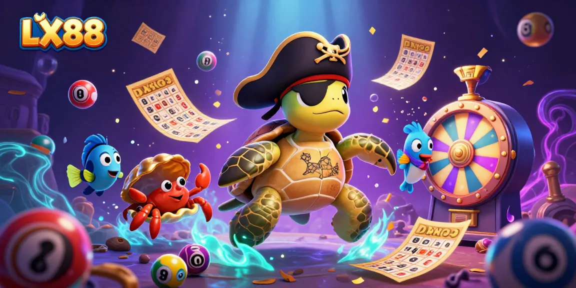 Spin to win with LX88 as iconic characters discover treasure in a vibrant casino underwater world.