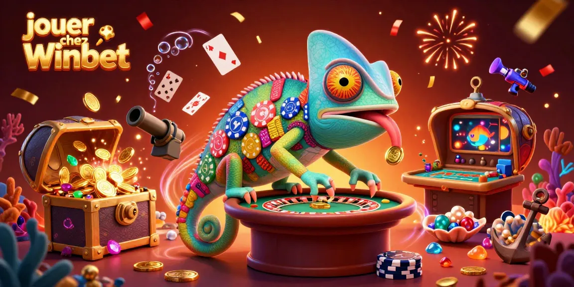 Jouer chez Winbet avec un chameleon de casino dans un univers riche en jeux et en trésors