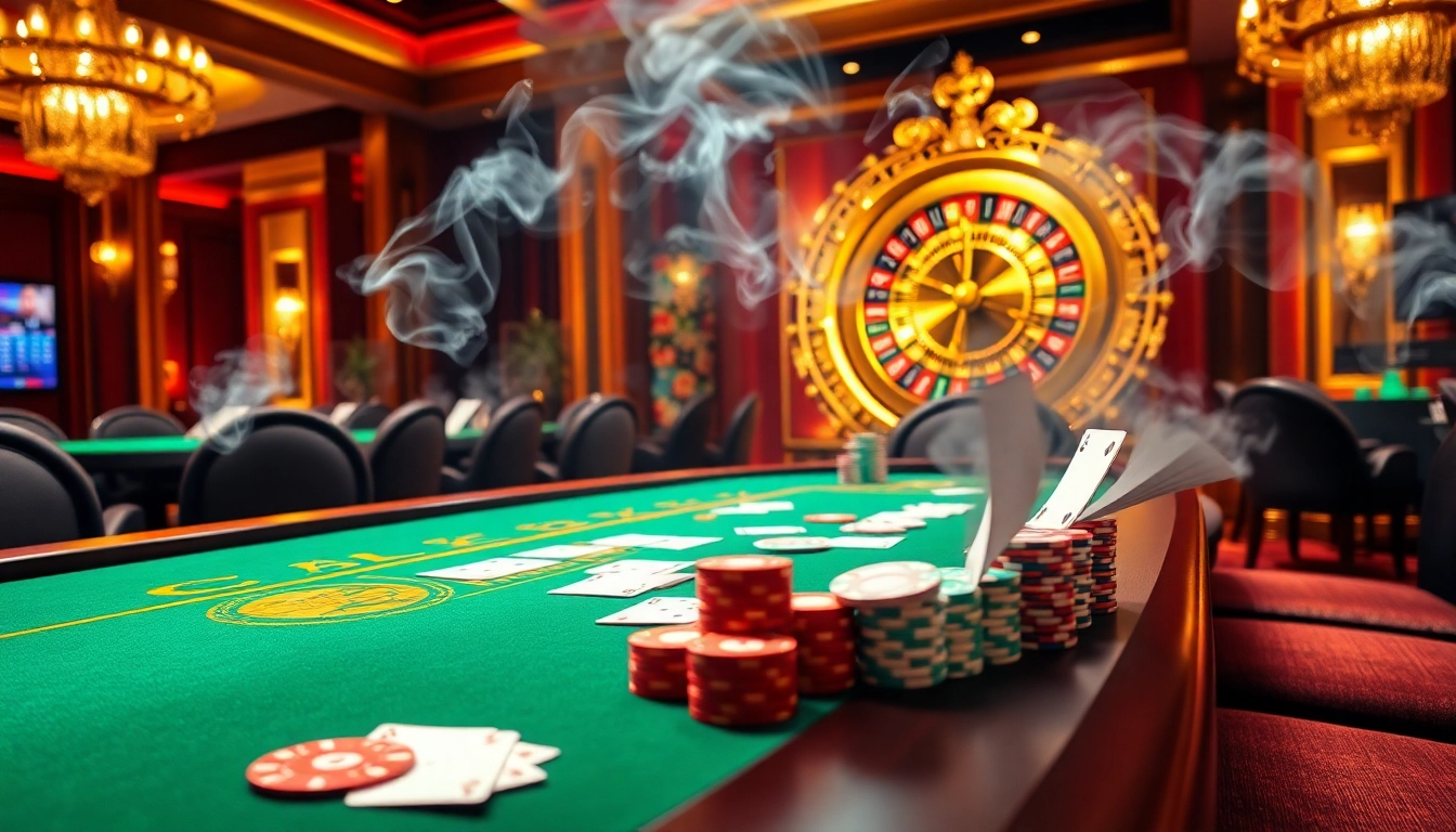 Experience high-stakes poker at a luxurious casino, showcasing cwin-themed vibrant chips and cards.