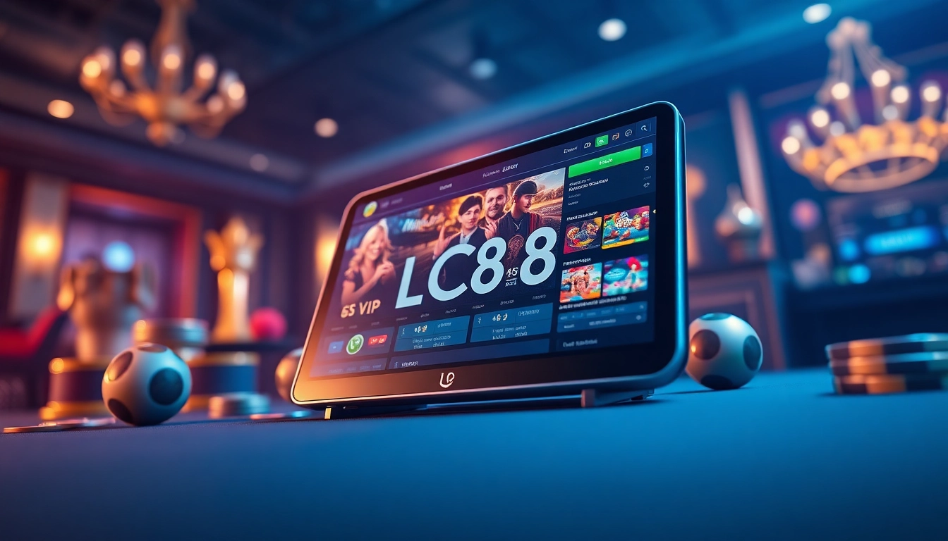 Engaging online betting experience with LC88 Vip displayed on a modern device.