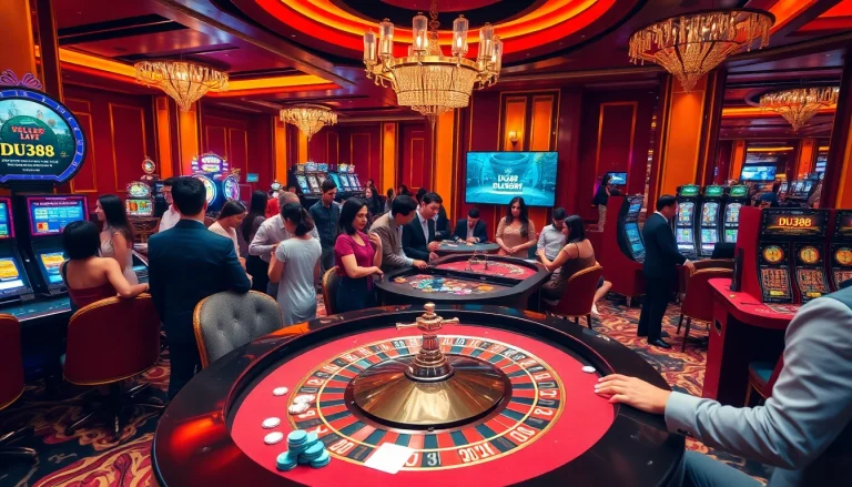DU388 players engaging in high-stakes gambling at an upscale casino.