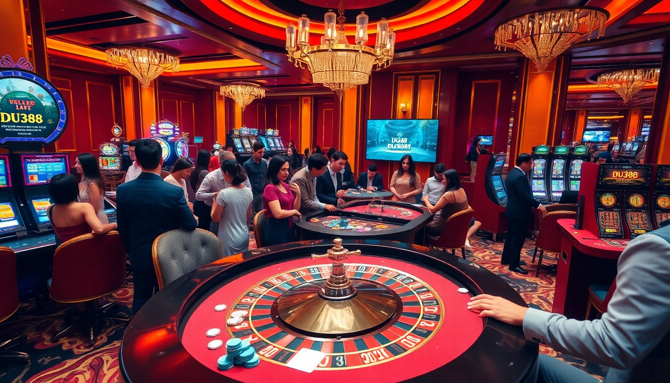 DU388 players engaging in high-stakes gambling at an upscale casino.