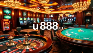 Experience the excitement at u888 com with players enjoying roulette and poker in a vibrant casino setting.