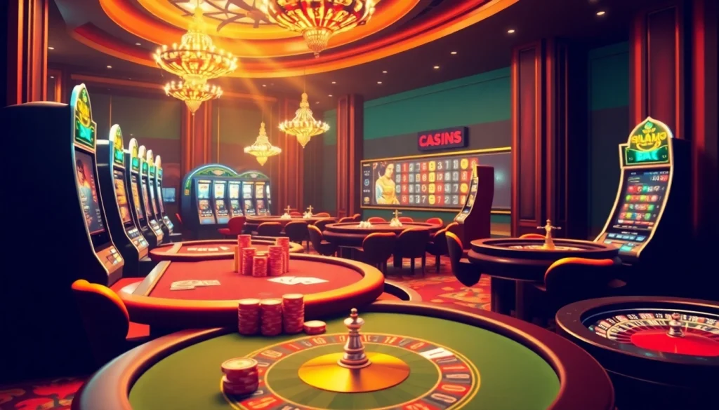 Experience the thrill of casino en ligne fiable with vibrant poker tables and dazzling slot machines.
