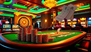 Engaged players at luxurious u888 com casino tables, showcasing vibrant chips and stunning games.