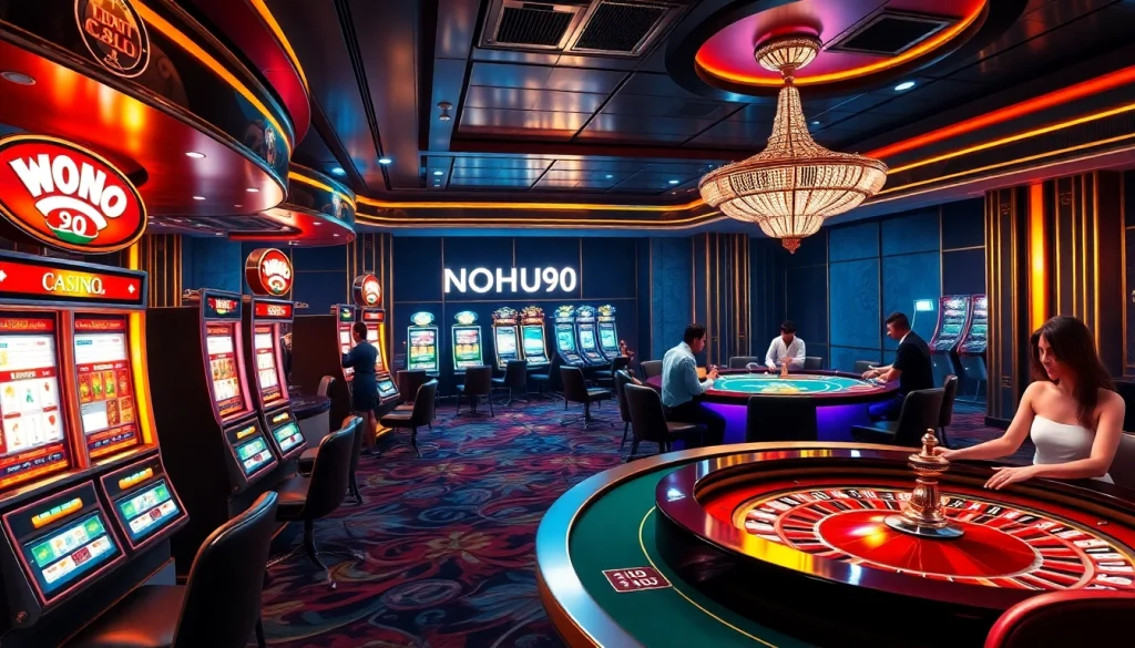 Experience the vibrant atmosphere of gambling at NOHU90 with lively casino action and games.