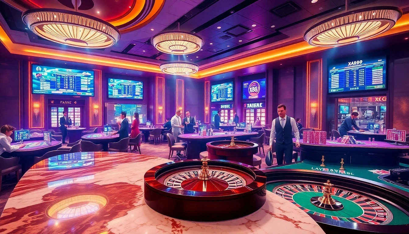 Experience the thrill of Nhà cái X88 casino with vibrant tables and high-energy gameplay.