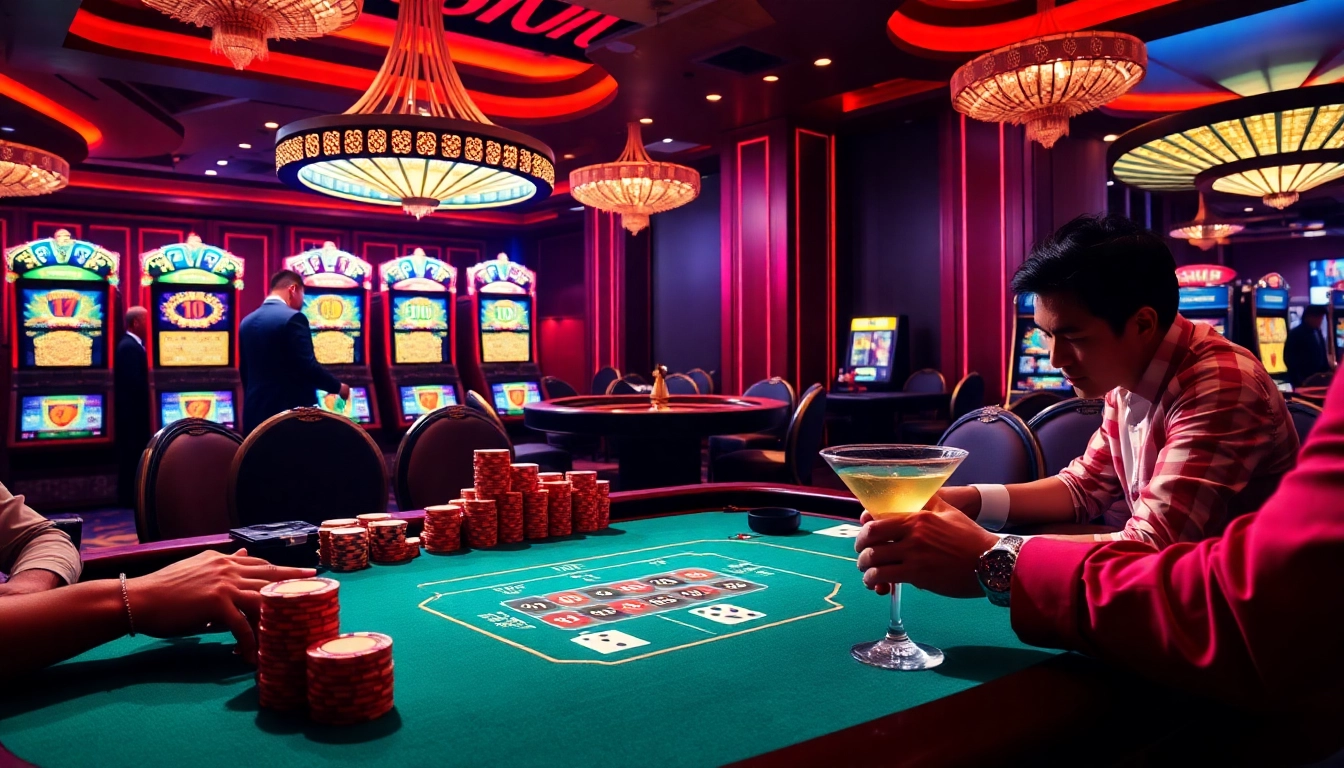Experience the thrill of siu88 Casino with high-stakes gaming, vibrant slot machines, and elegant players.