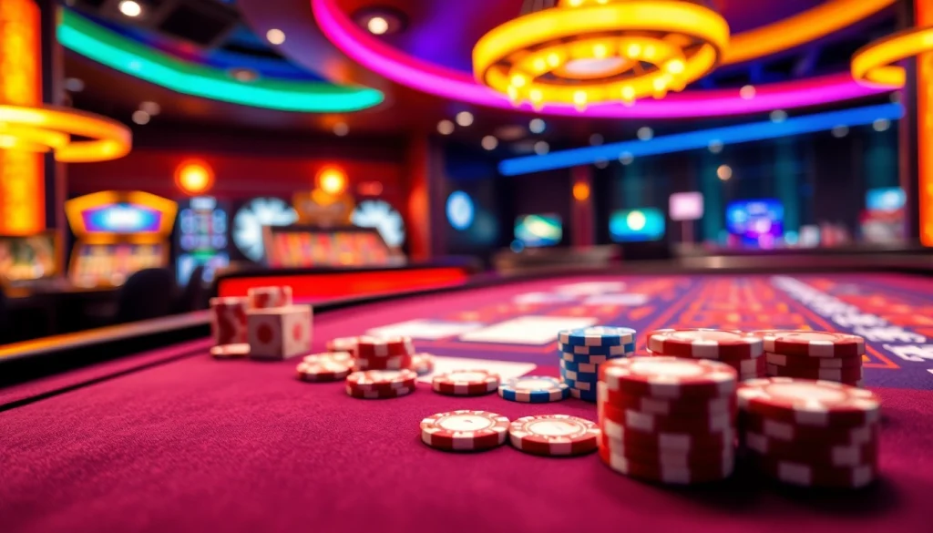 Découverte des sites de casino en ligne avec des jeux fascinants sur une table de jeu élégante.