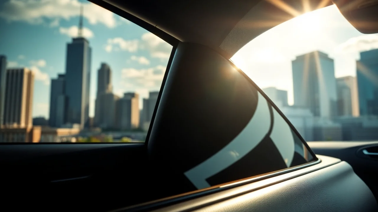 Enhance your vehicle's style and protection with ceramic window tint showcasing its clarity.