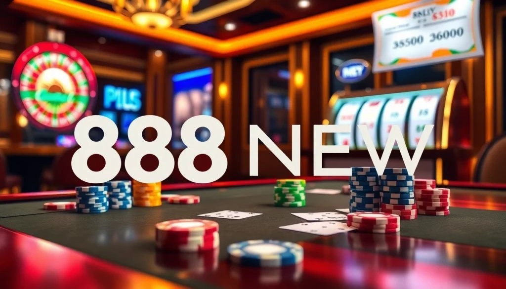Experience the excitement of casino games at 888NEW with vibrant tables and engaging gameplay.