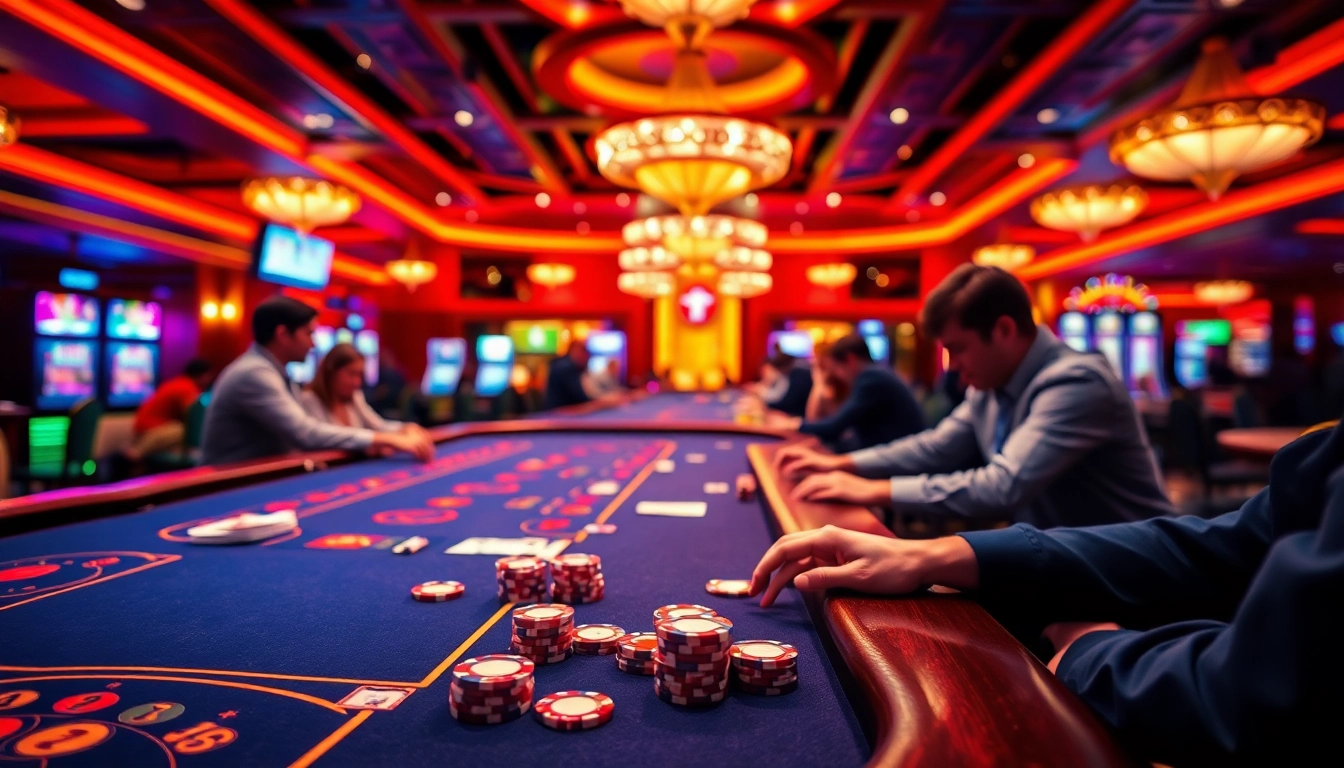 Célébrez les jeux au casino en ligne sans wager avec une ambiance dynamique et des tables animées.