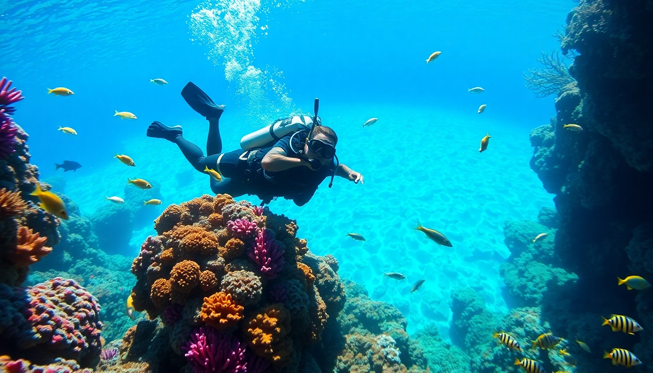 Découvrez le centre de plongée hurghada avec des plongeurs explorant des coraux riches en biodiversité.