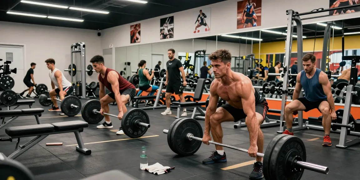 Des bodybuilders s'entraînant dur au gymnase Steroide Boutique, montrant force et motivation lors de l'haltérophilie.